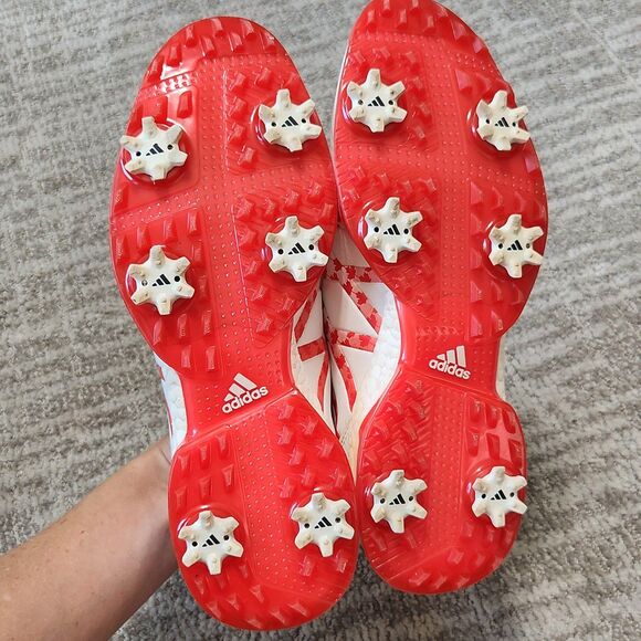 Adidas Women's Adipower Boost Boa Spiked Golf Shoes red white size 7 - Picture 10 of 10